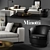 Luxury Minotti Set: Leonard Sofa, Jacques Armchair, Kirk Table 3D model small image 1