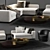 Luxury Minotti Set: Leonard Sofa, Jacques Armchair, Kirk Table 3D model small image 2