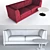 Modern Velvet Sofa Set 3D model small image 2