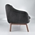 Oslo Marl Gray 2 Seater: Stylish and Comfortable 3D model small image 3