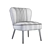 Luxe Lauren Armchair: Stylish Comfort 3D model small image 2