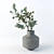 Elegant Eucalyptus Branch in Vase 3D model small image 1