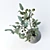 Elegant Eucalyptus Branch in Vase 3D model small image 2