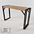 Metal and Wood Console: Industrial Loft Style 3D model small image 1