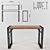 Metal and Wood Console: Industrial Loft Style 3D model small image 2