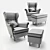Seamless Comfort: STRANDMON Armchair & Footstool 3D model small image 2