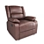 Comfortable Brown Faux Leather Recliner 3D model small image 1