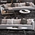 Modern Minotti Set for Stylish Living 3D model small image 1