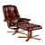 Carter Recliner & Ottoman Set 3D model small image 1