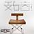 Modern Metal and Wood Chair 3D model small image 2