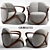 Giorgetti Hug Armchair: Perfect Comfort in Style 3D model small image 1