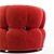 Elegant Round Ottoman 831: Plush Padding & Stylish Design 3D model small image 2