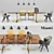 Elegant Minotti Catlin Dining Set 3D model small image 1