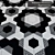Monochromatic Black Floor Tile 3D model small image 1
