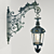 Elegant Iron Wall Sconce 3D model small image 1