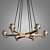 Elegant 6-Light Montalembert Chandelier 3D model small image 1