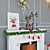 Festive Fireplace Gift Arrangement 3D model small image 2