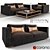 Stylish Resto Hardware Sofa 3D model small image 1