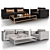 Stylish Resto Hardware Sofa 3D model small image 2