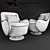 Round Leg Barrel Swivel Chair 3D model small image 2
