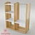Durable and Adjustable Children's Wardrobe 3D model small image 1