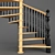 Wooden Spiral Staircase - Elegant Design Solution 3D model small image 2