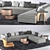 Luxury Minotti Sofa 3D model small image 1