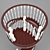 Wooden Spiral Staircase: Elegant and Functional 3D model small image 3