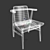  Modern Ergonomic Dining Chair 3D model small image 2