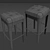 Elegant and Compact Porada Webby Stool 3D model small image 2