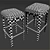 Elegant and Compact Porada Webby Stool 3D model small image 3