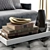 Baker Celestite Sofa Set: Elegant & Versatile 3D model small image 3