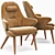 Modern Kaia Lounge Chair - Stylish and Comfortable 3D model small image 1