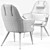 Modern Kaia Lounge Chair - Stylish and Comfortable 3D model small image 3