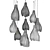 Elegant Muutos 9x L Chandelier 3D model small image 2