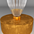 Smoke Glass & Brass Table Lamp 3D model small image 3