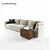 Flexform Magnum: Stylish Sofa & Matching Side Table 3D model small image 2