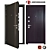 Modern Venge Entrance Door: EnterDoor KvadroLine 3D model small image 1