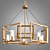 Elegant Golden Marco Pendant 3D model small image 1