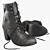 Sleek Leather Diesel Women's Boots 3D model small image 1