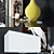 Elegance Set: Mirror Print, Table Lamp, Bookend, Bouquet and Candle 3D model small image 2