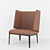 Luxurious Copenhagen Leather Lounge Chair 3D model small image 1