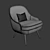 Walter Knoll Armchair: Comfortable, Stylish, and Versatile 3D model small image 3