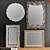 Luxury Mirror Set: Broadway, Evelyn Eglomise, Bernadino 3D model small image 1