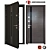 Stylish EnterDoor Kvadro3KZ6: Strong Metal Entrance Door 3D model small image 1