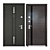 Stylish EnterDoor Kvadro3KZ6: Strong Metal Entrance Door 3D model small image 3