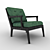 Elegant Bergere Chair: Stylish Comfort 3D model small image 1