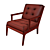 Elegant Bergere Chair: Stylish Comfort 3D model small image 3