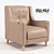 Elegant OM Armchair: Asti H 3D model small image 1