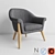 Nordik Arabella Dark Grey Armchair 3D model small image 1